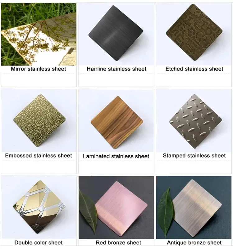 ASTM SUS316L Холоднокатаный лист из нержавеющей стали 304L 304 Горячий 201 Полированный 2b 4K 8K Поверхность 321 310S Рельефная пластина 1